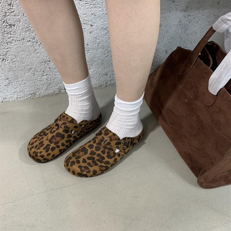 2025 autumn and winter new thick-soled bag head half slippers women's wear fashion one-pedal lazy shoes