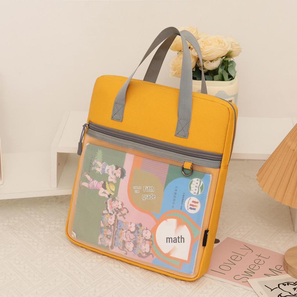 Middle School Student Zipper File Organizer - Large Capacity Bag for Books and Subject Sorting