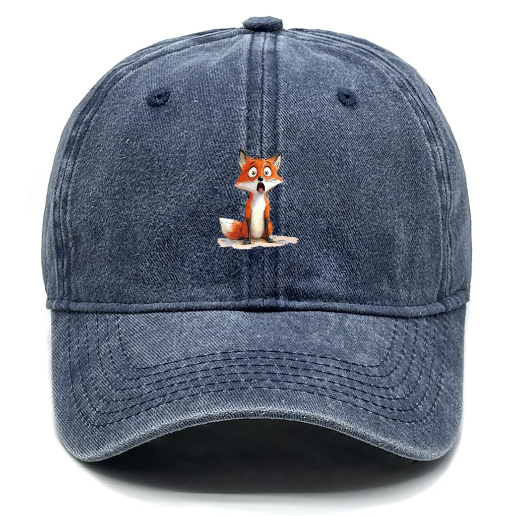 Lovely Fox Print Unisex Snapback Baseball Cap Lightweight Man's Cap Slouchy Adjustable Sun Hat Perfect For Outdoor Sports