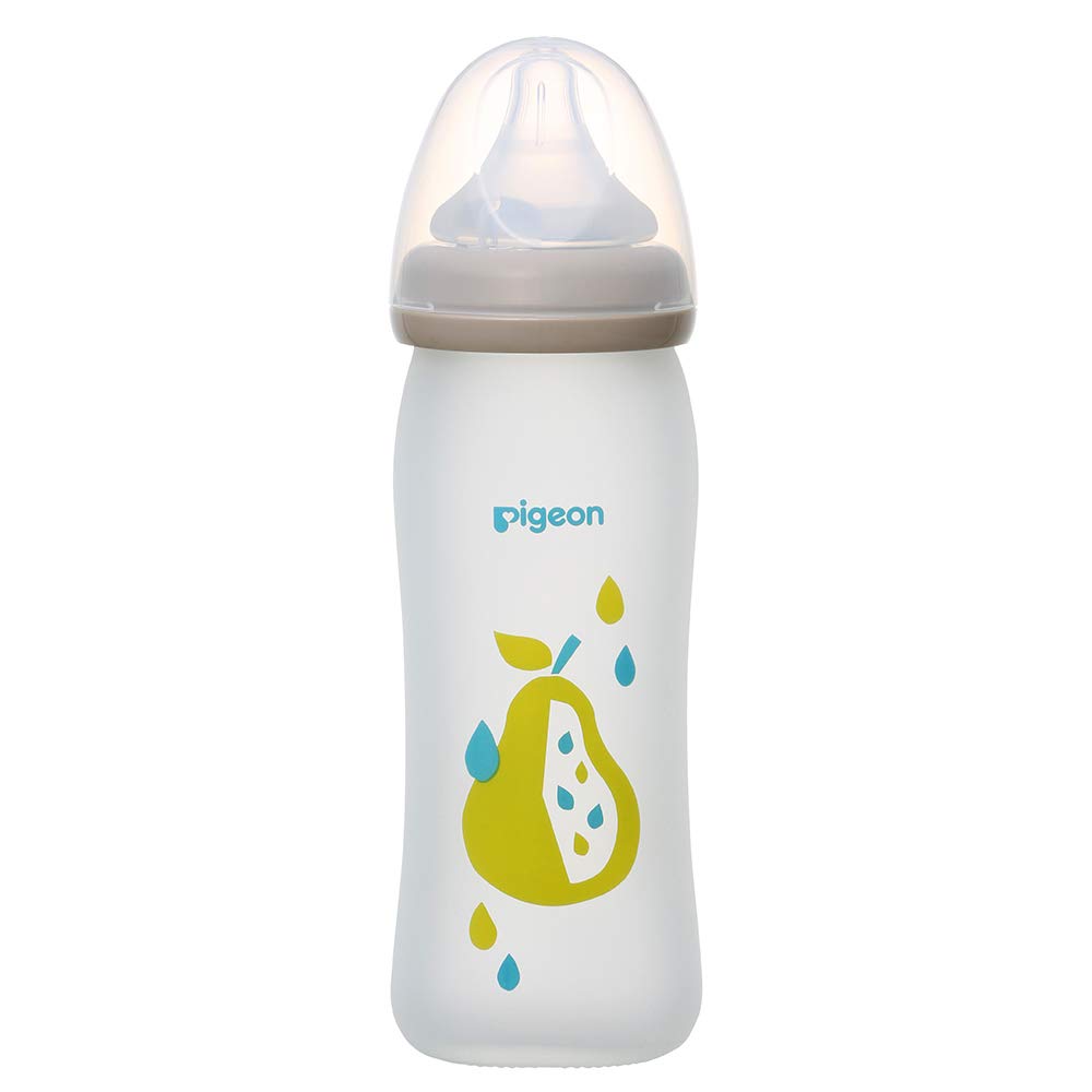 

Pigeon Breastfeeding Feeling Bottle, Coating with Fruits, 240ml Heat-Resistant Glass, Ages 0+ Months