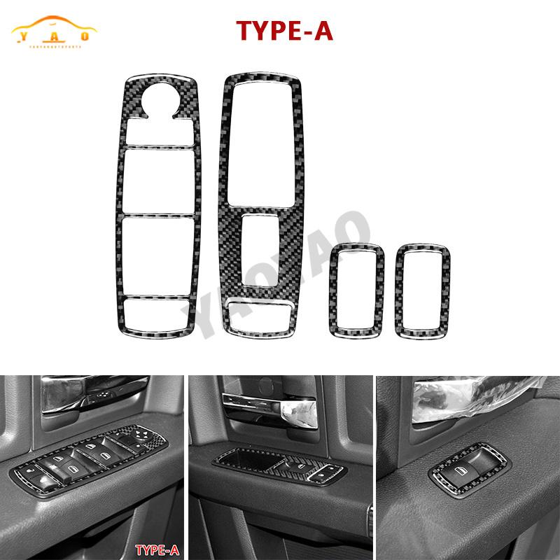 

For Dodge RAM 1500 2009 2010 2011 2012 Car Interior Accessories Window Lift Switch Panel Decorative Decal Sticker Cover Trim