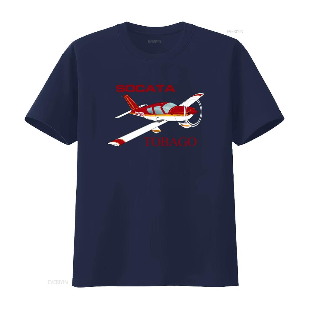 Socata Tobago Tb 10 Airplane Print T Shirt for Casual Fashion vintage Washed Comfortable Top For Everyday Wear graphic fashion