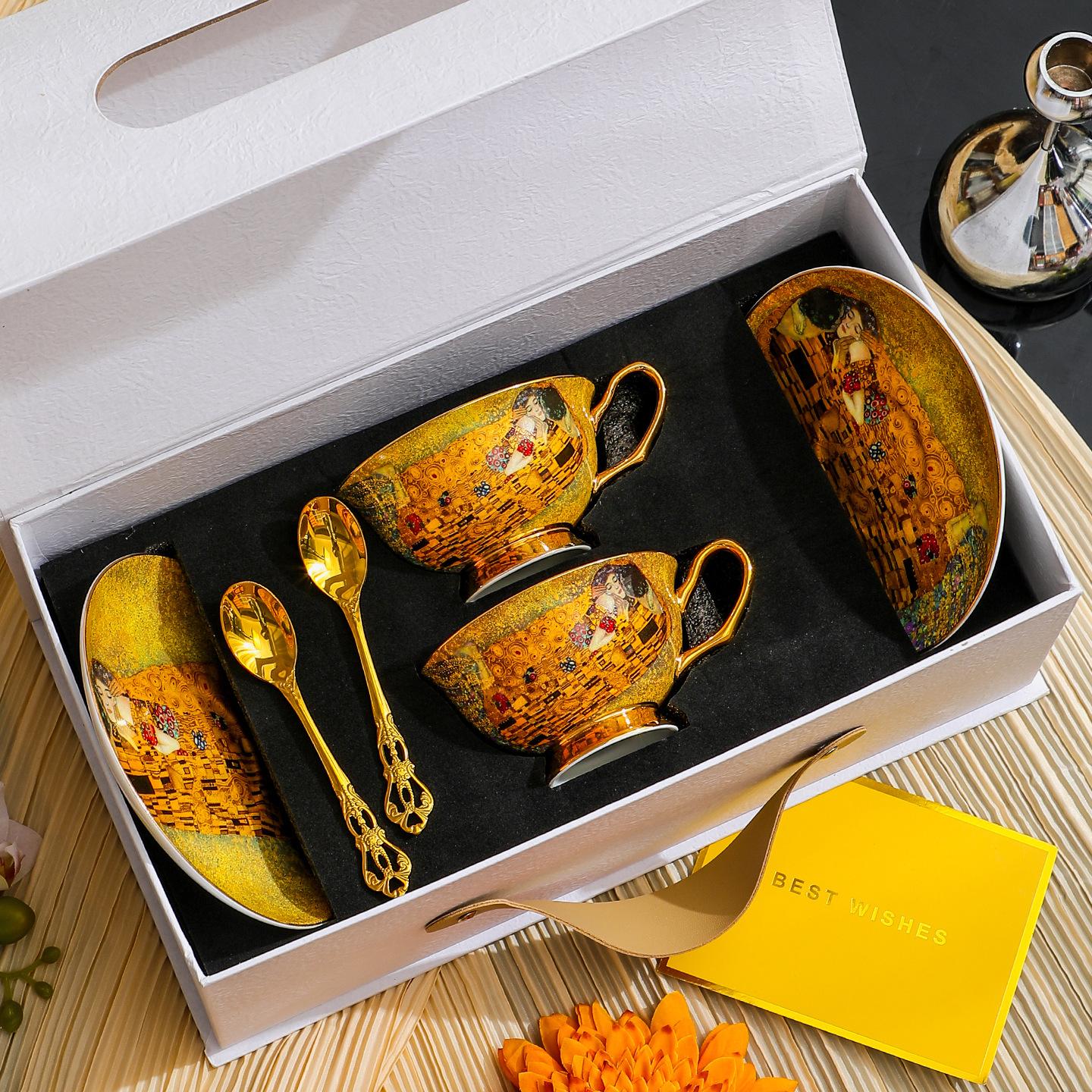 

Exquisite High-End Coffee Cups For Women S Personal High-End Sense Light Luxury High-Value Set A Pair Of Housewarming Gifts 200ml
