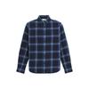 Midweight Flannel Embroidered Logo Plaid Long Sleeve Shirt Men Shirts TB0A44XQV82