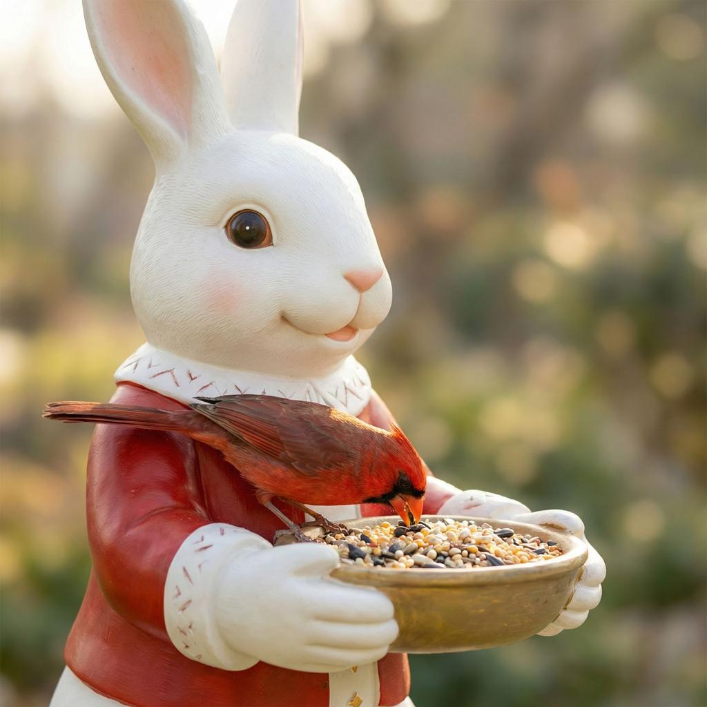 Osterhase Außen Harz Vogelhaus