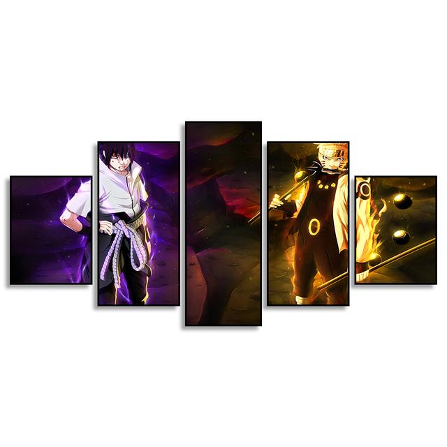 5 poze Poster Sasuke Ltachi Personaj Pictură decorativă Cameră pentru copii Imprimări artistice Modern Home Decor Pânză Pictură fără cadru