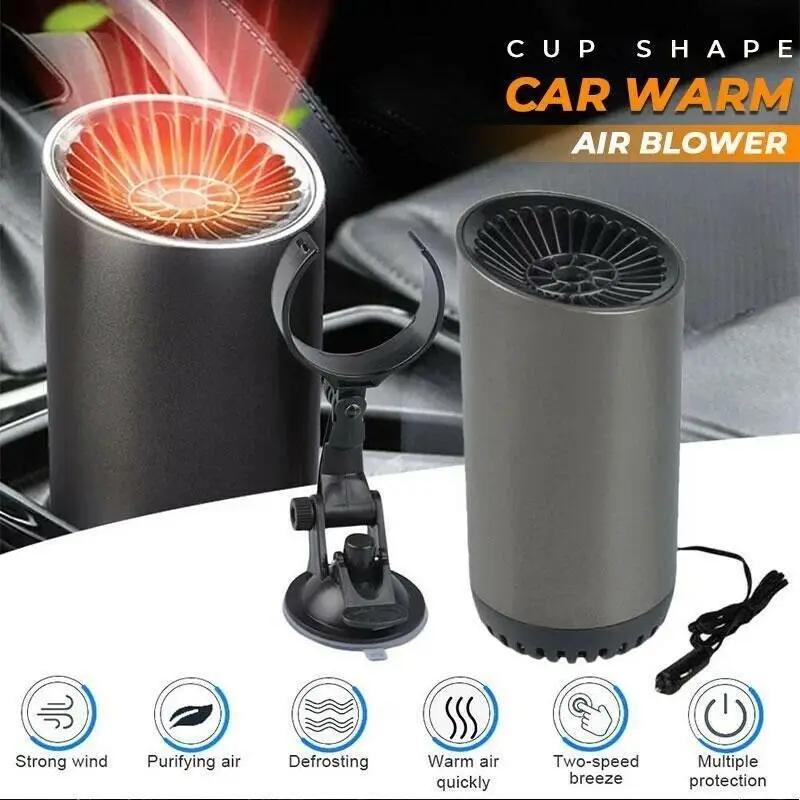 12V Car Heater Fan 2in1 Electric Dryer Heating Defogger Windshield Defroster Anti Fog Fan for Car Truck Vehicle Heating System