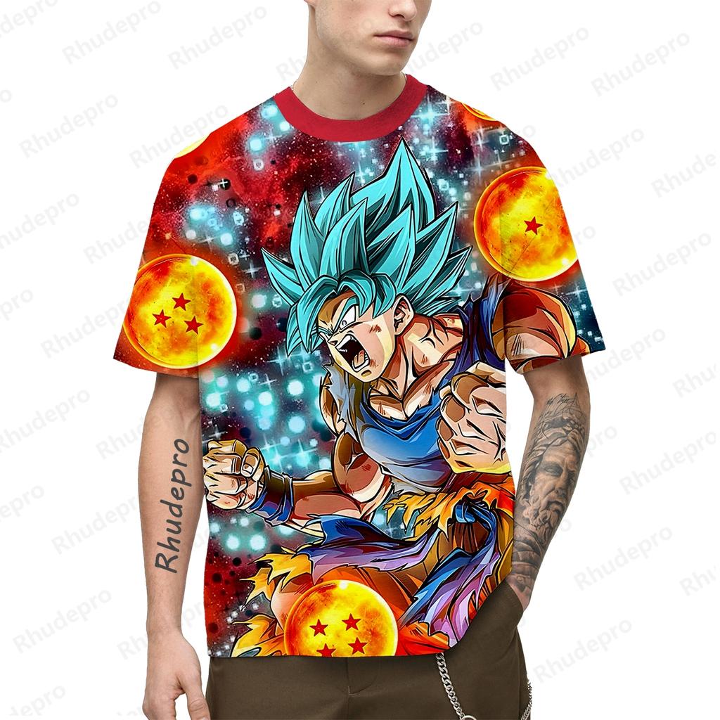 Vegeta Gym Tops 100-5XL Goku Hip Hop T-Shirt für Männer Cosplay T-Shirts Übergroße Kleidung Mode Anime Y2k