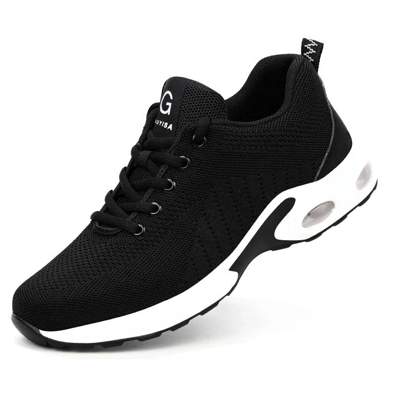 

Summer Men Women Work Shoes Steel Toe Cap Safety Boots European Standard Anti smash Anti puncture Sport Safety Shoes for daily use 36