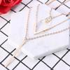 Fashion Lady Women Jewelry Multi layer Necklace Clavicle Chain Collar Pendant Accessory
