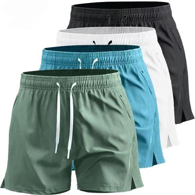 Sommer Herren Sport Workout Shorts Schnelltrocknende Athletische Shorts Leichte Laufshorts mit Taschen Gym Strandhose
