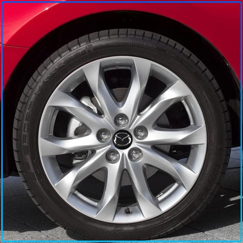For Mazda 6 3 CX5 5 2 323 CX7 Demio Atenza Axela MX30 CX30 CX3 CX9 RX8 RX7 56mm Car Emblem Tire Wheel Hub Cap Rim Covers Auto Decorate Accessories