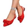 European and American Outer Wear Bow Pointed Sandals Women's Casual and Comfortable Flat Sandals Large Size Foot Cover Bag Head Sandals
