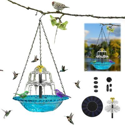 Cascade Fountain Bird Bath 3 Tiers Solar Fountain Birdbath Hanging Hummingbird Bath Bowl