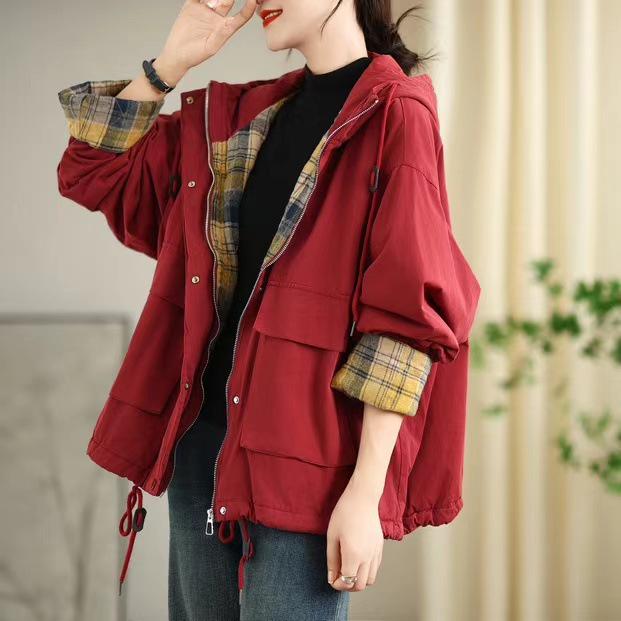 Women`s Retro Hooded Cotton Parka -