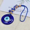 2pcs Blue Evil Eye Decor Hanging Turkish Nazar Bead Pendant Decorative Lucky Turkish Eye Keychain Feng Shui Hanging Decoration for Home Office Car