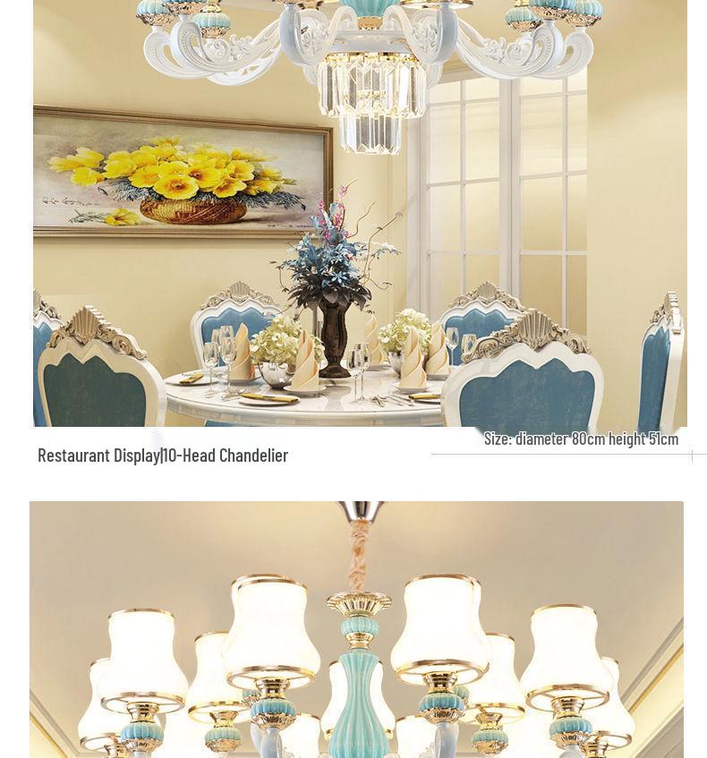 New 2024 European Crystal Chandelier for Living Room and Master Bedroom Luxury Lighting.