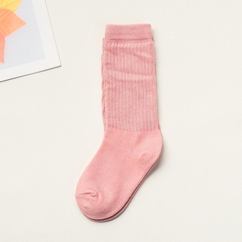 Spring Girls' Cotton Socks - Solid & Candy Colors, Ages 1-8