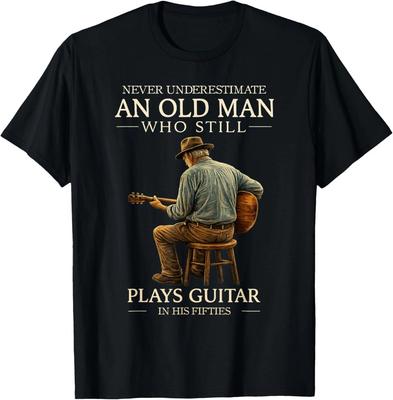 Maglietta per il 50° Compleanno - Musicista Chitarra Acustica Retrò sui Cinquanta
