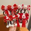 Ancient Style Children's New Year Hairpin Princess Wig Braid New Year Bow Hairpins Plush Ball Ribbon Tassels
