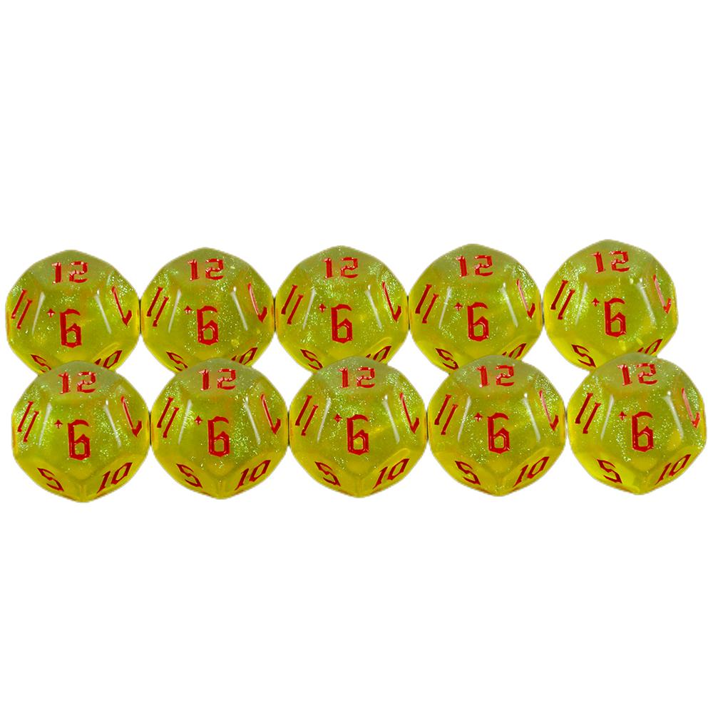10PCS D12 Dice Set Multi-sided Games Dices Desktop Polyhedral Set for Role Playing Game