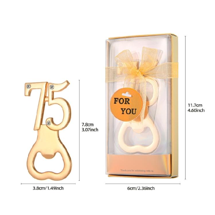 Golden Bottle Opener with Number Essential Beer Opener Tool for Any Celebration