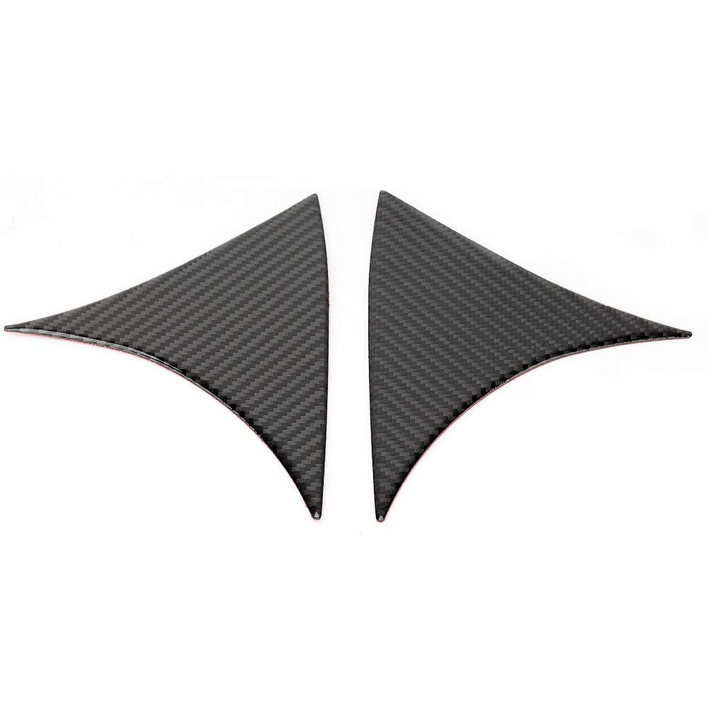 2pcs Rear Window Side Spoiler Wing Trim Cover Carbon Fiber Rear Window Spoiler Side Wing Cover Trim Frame for Mazda3 Axela 2014-2018