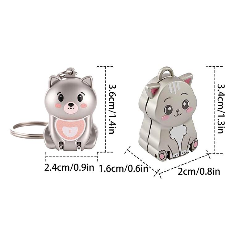 1 Pcs Puppy Shape Keychain Foldable Nail Clipper Stainless Steel Rotary Toenail & Fingernail Manicure Trimmer Exquisite Kitten