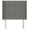 VidaXL Tête de lit avec oreilles Gris foncé 93x16x118-128 cm Tissu3119563