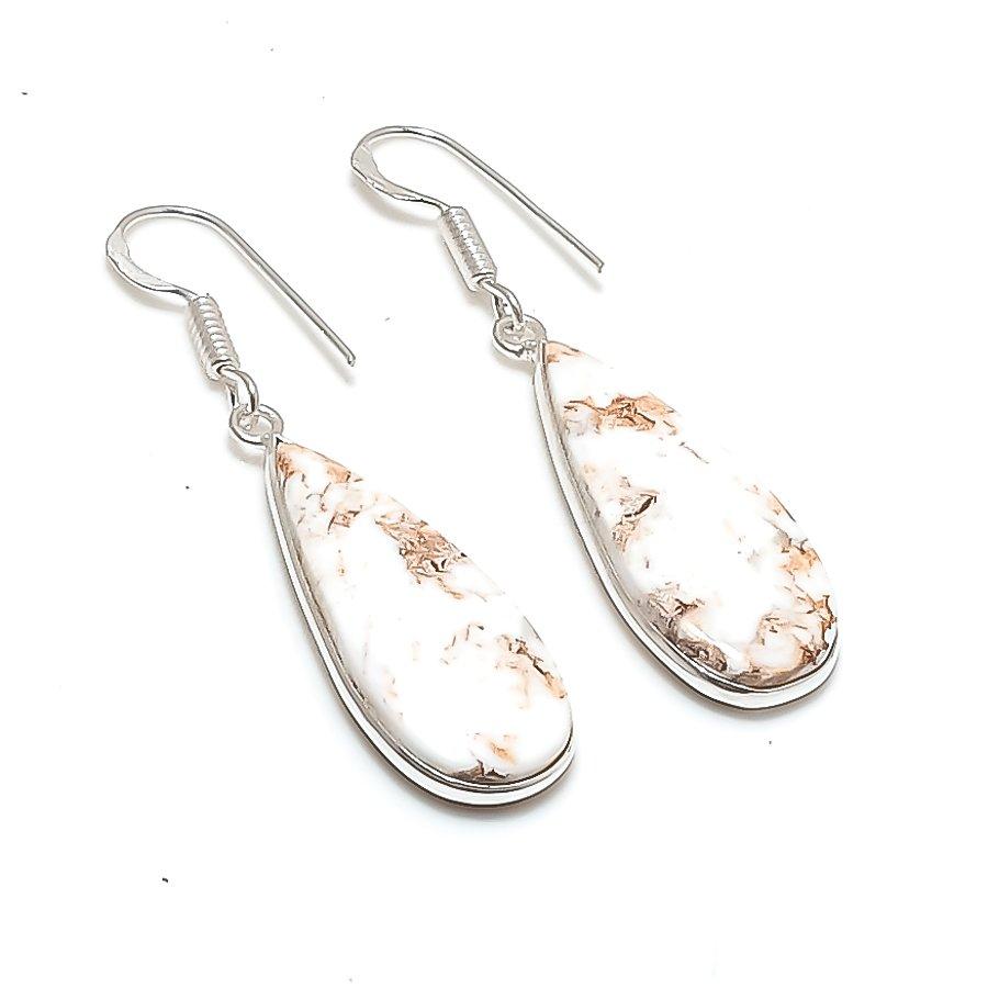 

Natural Wild Horse Gemstone 925 Sterling Silver Jewelry Earring 1.89 AE-12304