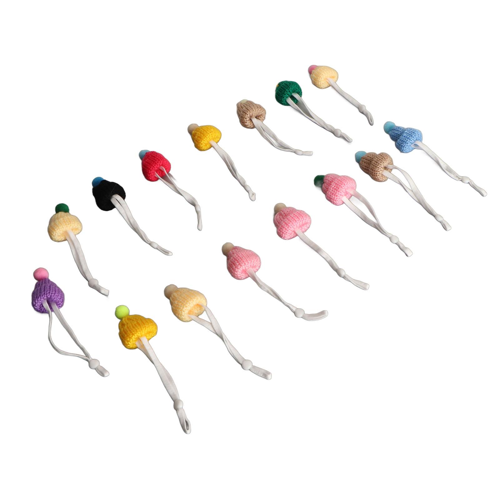 

15 шт. маленьких рождественских вязаных шапок, изысканные инновационные милые стильные маленькие вязаные кукольные шапки для самостоятельного изготовления