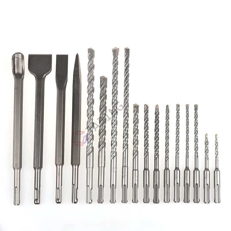 Zhishi 17-Piece Electric Hammer Drill and Chisel Set