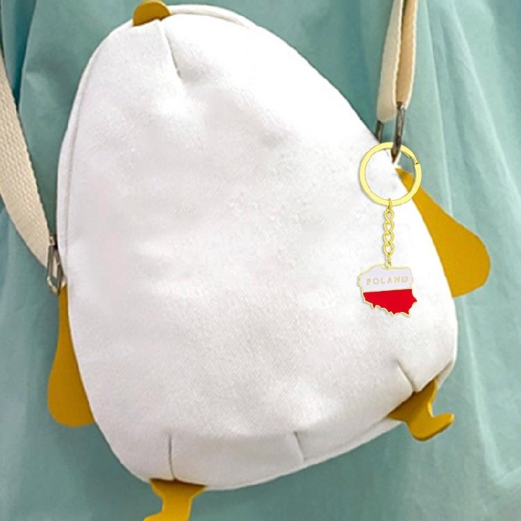 Delicate Poland Flag Keychain Versatile Poland Map Key Holder Durable Material