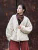 Women's Zen Style Quilted Jacket - Warm Winter Cotton, Casual Diamond Pattern