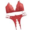 European and American explosive sexy ling sexy romantic lace bow French sex perspective underwear set