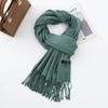 Cotton Solid Color Scarf for Women Winter Warm Wool Cashmere Scarf Autumn and Winter Women's Shawl Scarf Korean Style Atmosphere