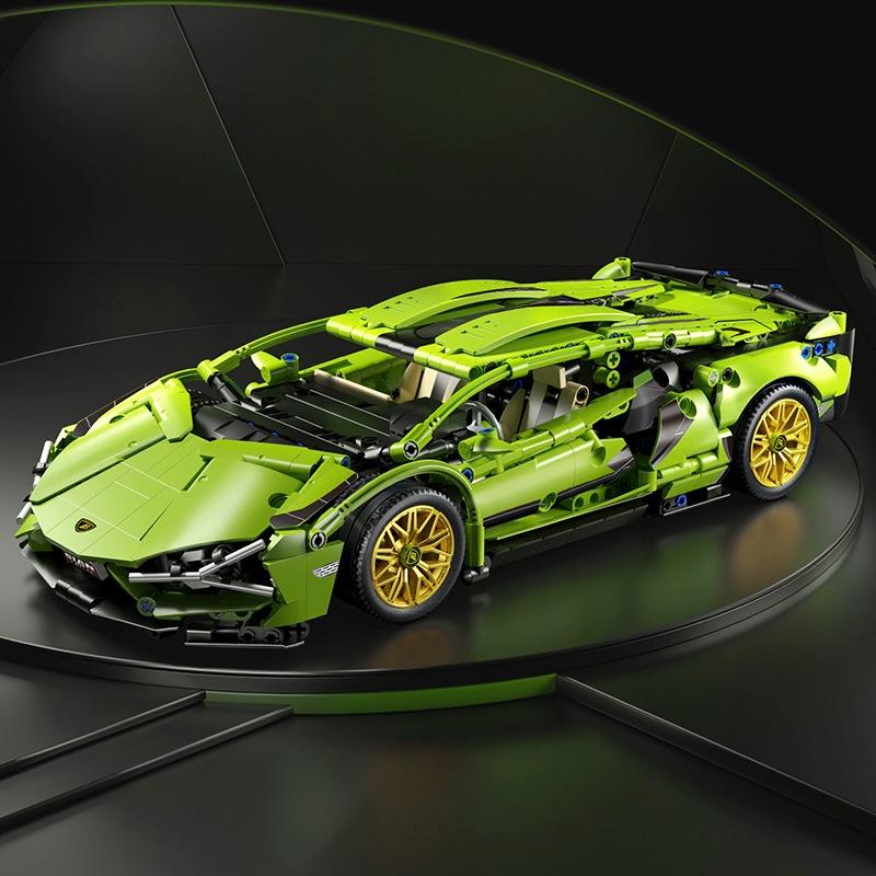 Hochschwieriges Erwachsenen-Modellauto-Bauspielzeug für Männer und Frauen, kompatibel mit Lego Lamborghini