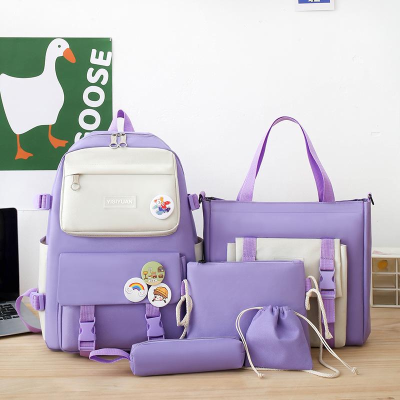School bag new school bag primary school students fashion backpack large capacity girls casual junior high school students backpack fashion