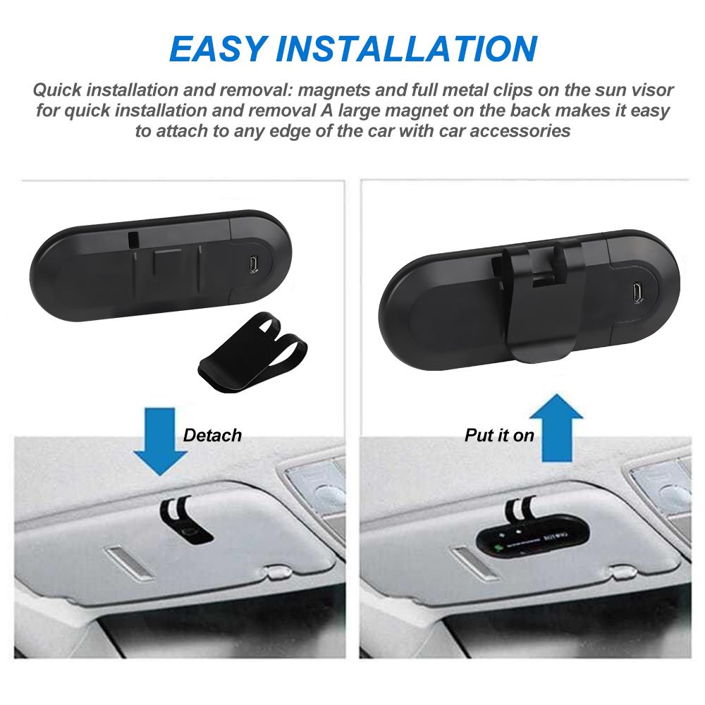 Multipoint Speakerphone 4.1+EDR Wireless Bluetooth Handsfree Car Kit MP3 Music Player for IPhone Android Dropship