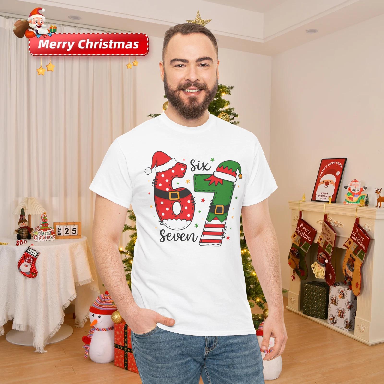 Santa Six Seven  Shirt, 67 Trend Christmas Tee T- Shirt 4XL