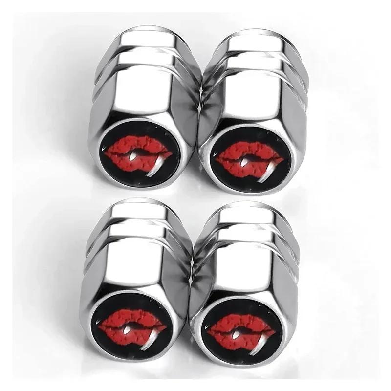 BSIRU1 4pcs Bat Alloy Car Tire Valve Cap Air Stem Cover for Chevrolet Cruze Aveo for Honda Civic Fit Jazz Accord for Ford Focus Fiesta