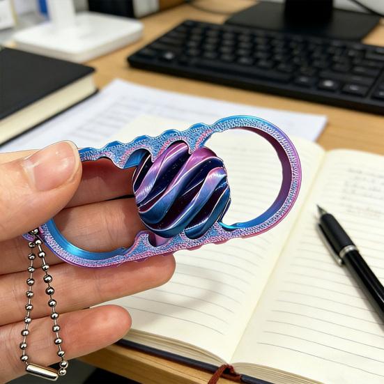 3D-gedrucktes Spiralball-Spielzeug Stressabbau Rollender Ball Fidget-Spielzeug mit Kugelkette Tragbarer Reise-Druckentlastungs-Spinnerball Büro-Schreibtischspielzeug