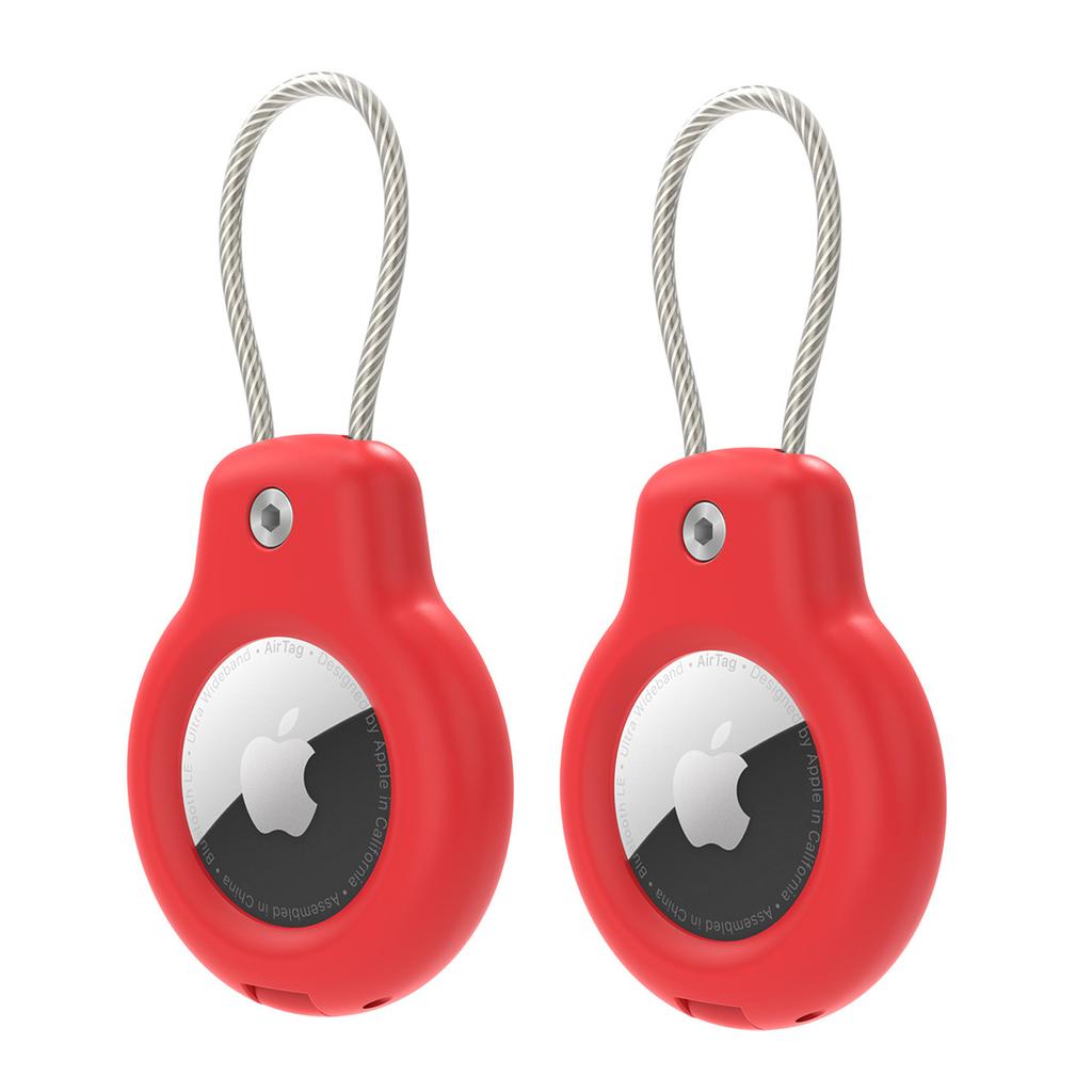 Waterproof Cover For Apple AirTag Keychain Holder With Steel Cable Anti-Lost Tracker Accessory For Pets Collar Luggage Backpack