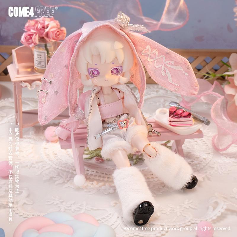 Come4free 12 Points Bjd Doll Clothing Series Doll Skirt Bjd Clothing Set Sweet And Cute Set Doll Accessories Dress Bonnie Rabbit
