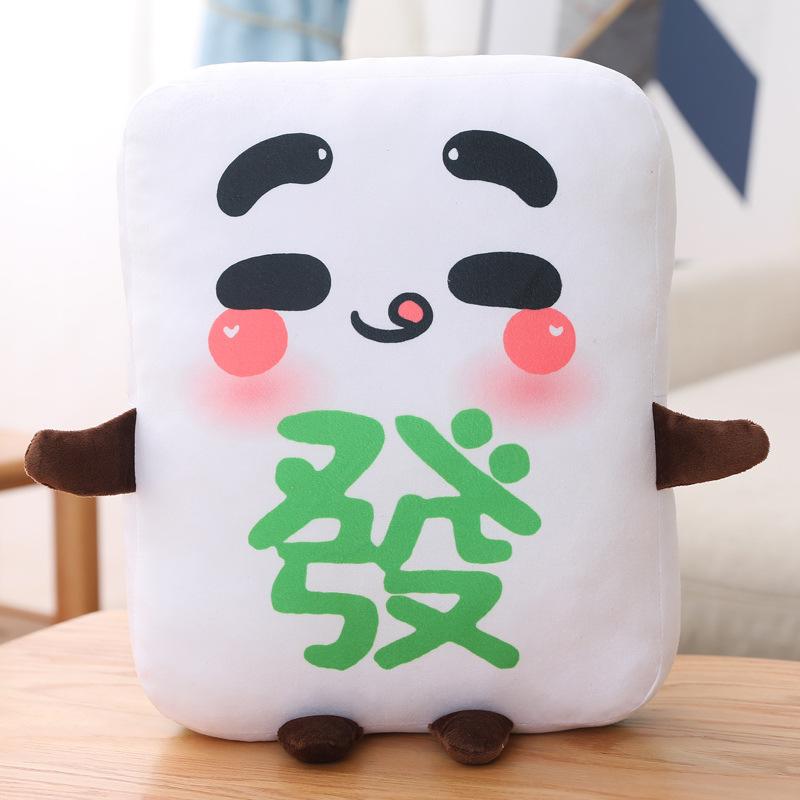 Creative Mahjong Throw Pillow Plush Toy Dice Doll Home Sofa Pillow Cushion Girl Sleeping Doll