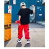 Rolanko Cargo Dance Long Pants for Girls and Casual Hip Size 130 Kids' Pants, Pants, Boys, Wear, School, Hop, Red,