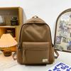Schoolbag new ins wind Japanese soft sister schoolbag female Korean version solid color middle school student backpack light travel backpack