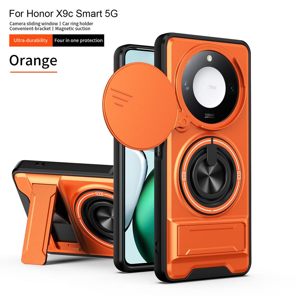 For Honor X9c Smart Case Honor X9c Smart Cover Phone Case Magsafe Magnetic Fold Holder Military Armor Camera Protection Cover