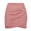 Solid Color Pleated Hip Hugging Skirt Women's Pure Color Ruffle Hip Skirt