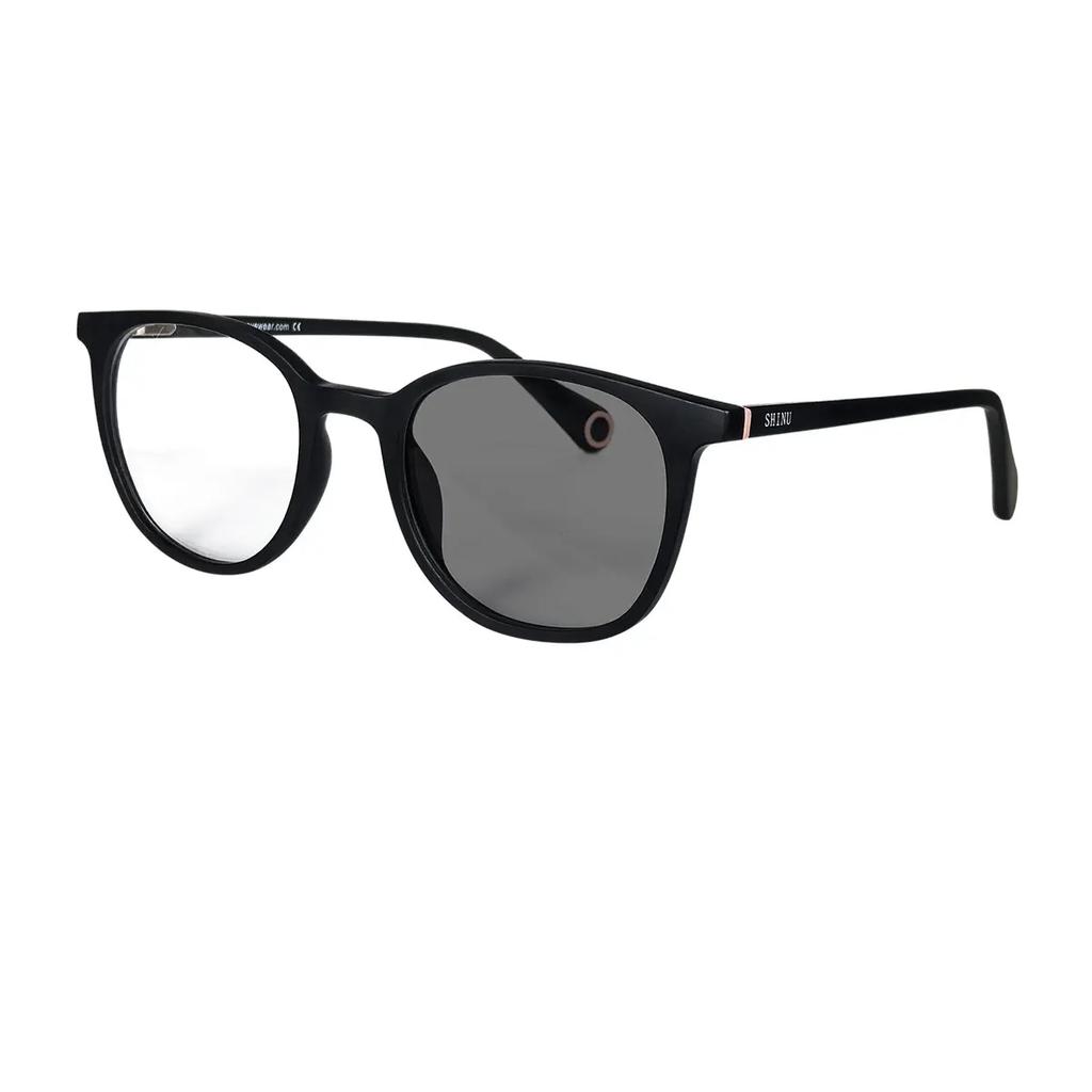 SHINU Shortsighted Eyeglasses Ladies Photochromic Lenses -200 Shortsighted Glasses Change Blue Pink Lens Glasses Ladies -2.00